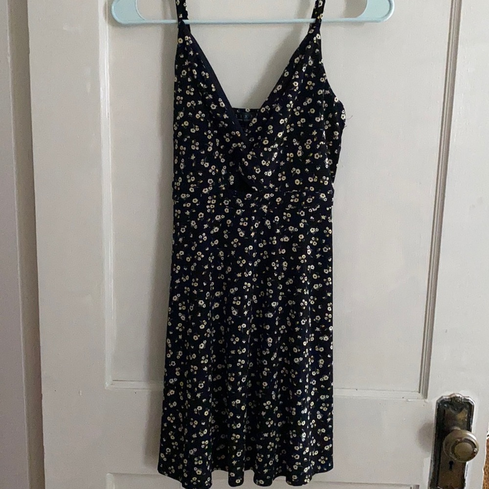 TRIXXI black floral minidress with cutout
